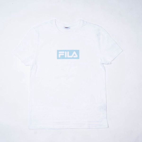 Fila T-Shirt Dam Vita / Blå - Charlotte Överdimensionerad,97065-SJFM